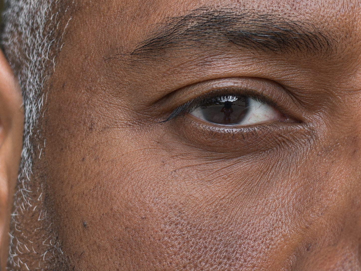 ProRAW capture, minimal conversion — pores, texture and fine lines fully present.