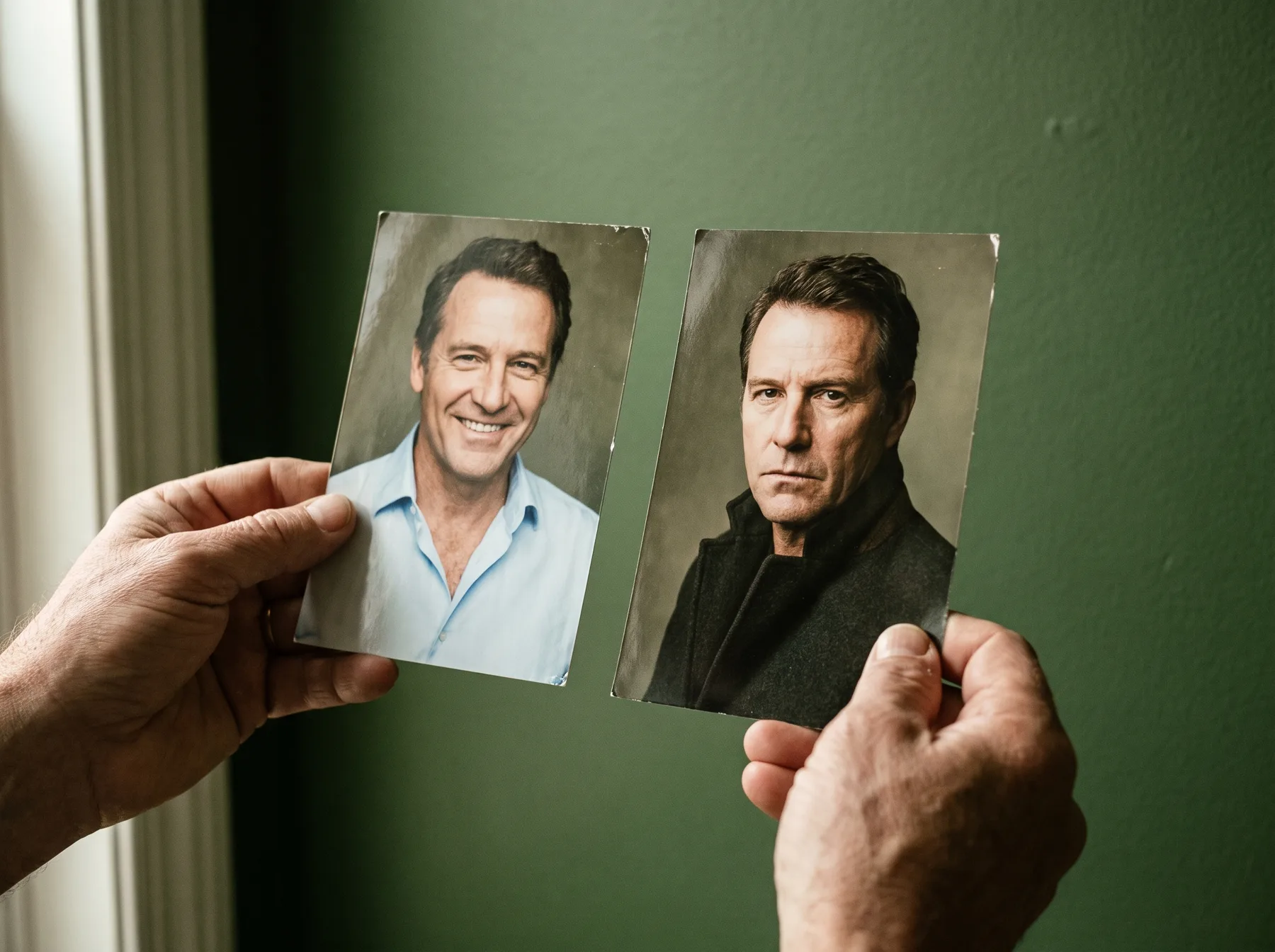 One actor photographed for both commercial and theatrical casting