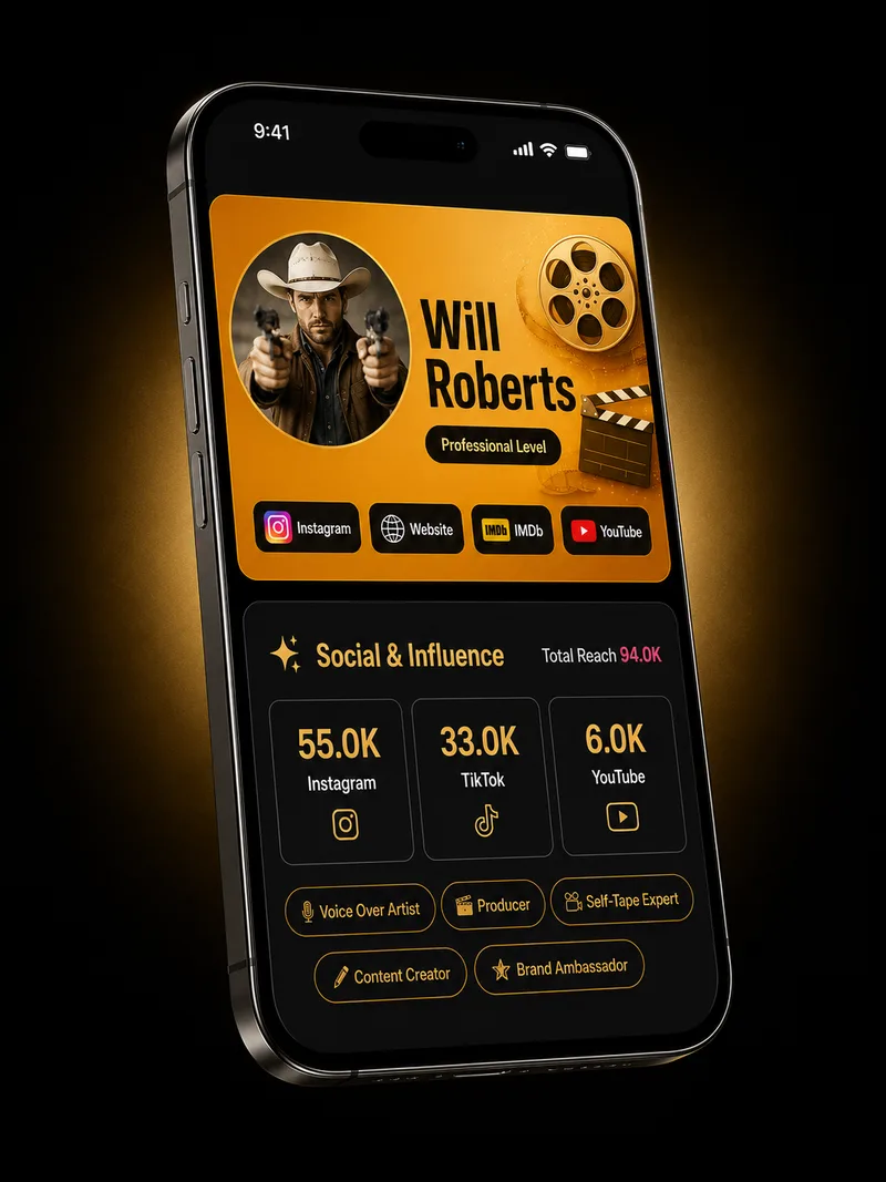 Actor profile on iPhone