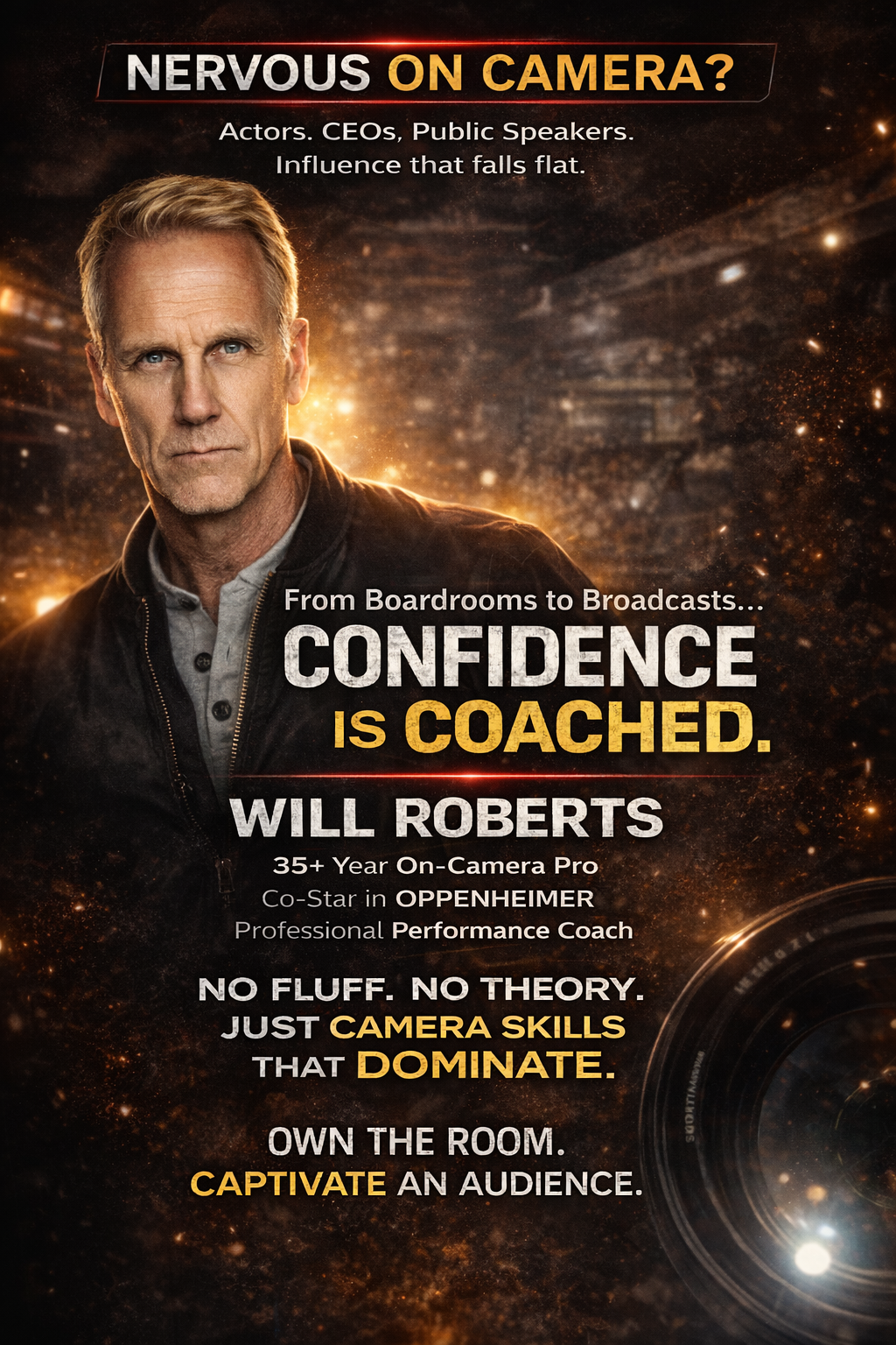 Will Roberts - Performance Coach - Nervous on Camera? Confidence is Coached.
